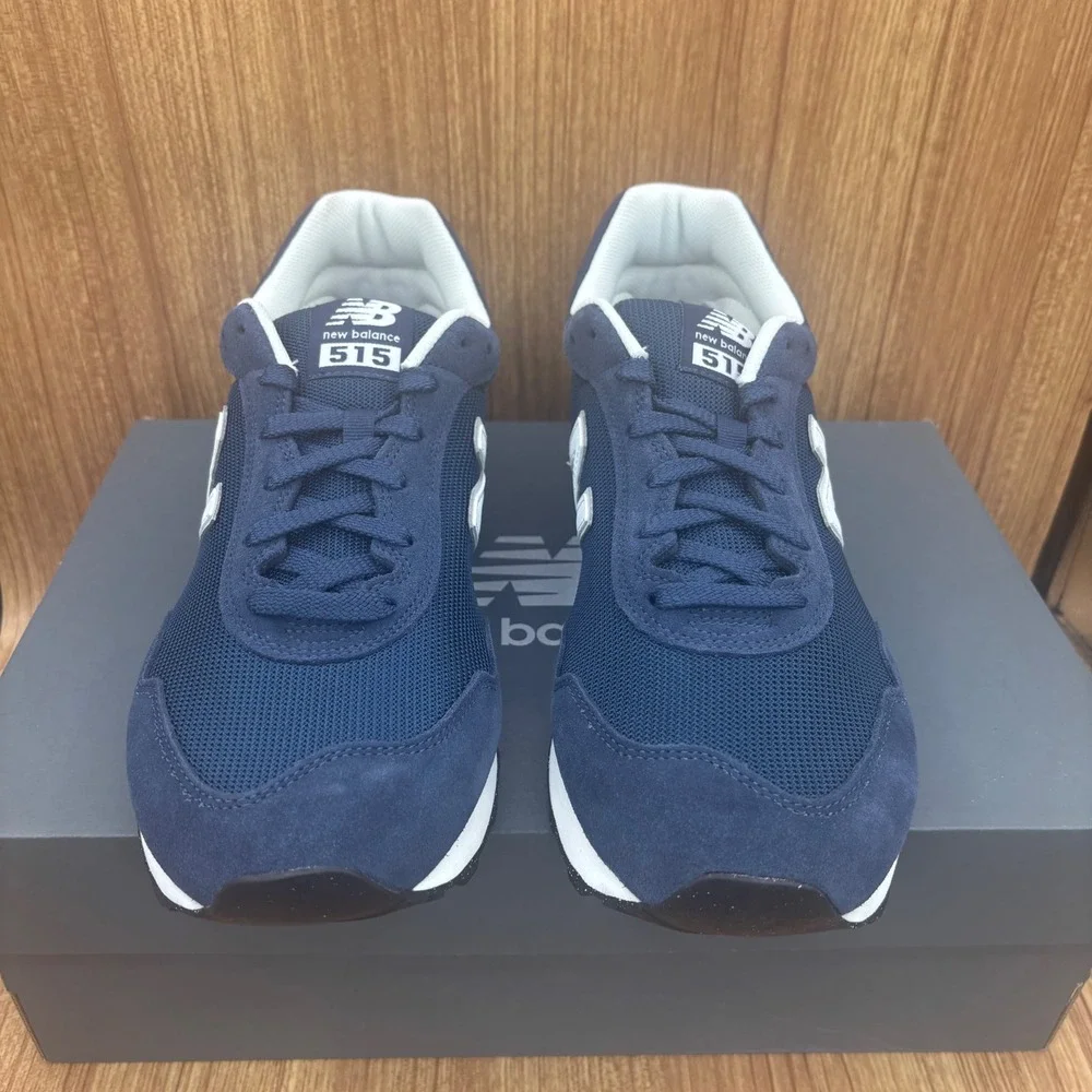 New Balance 515 Sneaker Mens 11.5 Navy Blue ML515NVY Suede Mesh Low Top New